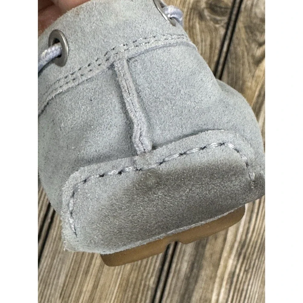 SAM EDELMAN  Light Blue Leather Moccasins With Tassels SZ 8.5